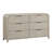 Roundhill Furniture Tavari Contemporary 6-Drawer Wood Dresser, Light Gray