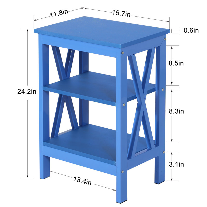Victoria 15.7'' W Nightstand, Dark Blue, Individual