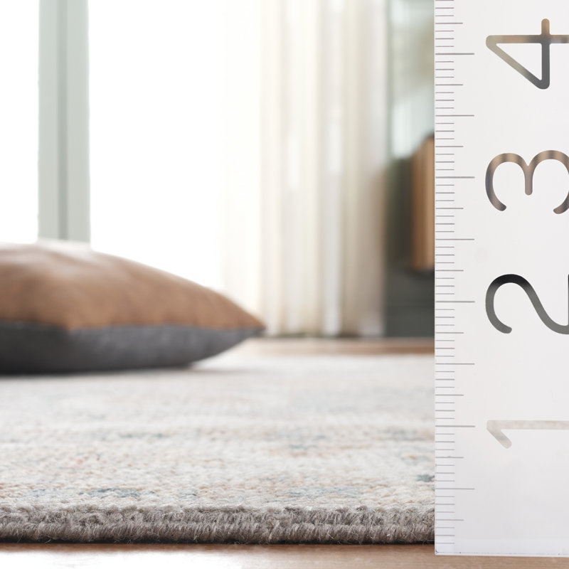 Tapis oriental en laine / coton noué à la main gris clair / beige, Rectangle 10 pi x 14 pi