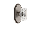 Grandeur Arc Plate Passage with Baguette Crystal Door Knob