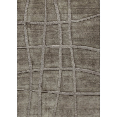 Hand-Knotted High-Quality Gray Area Rug
