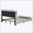 King Size Leather Bed Frame with Wingback Headboard & Footboard, PU Upholstered, Solid Wooden Slats Support, Easy Assembly-579002706-600142620