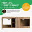 Meuble-lavabo simple mural 24 po avec dessus en céramique Hoisington