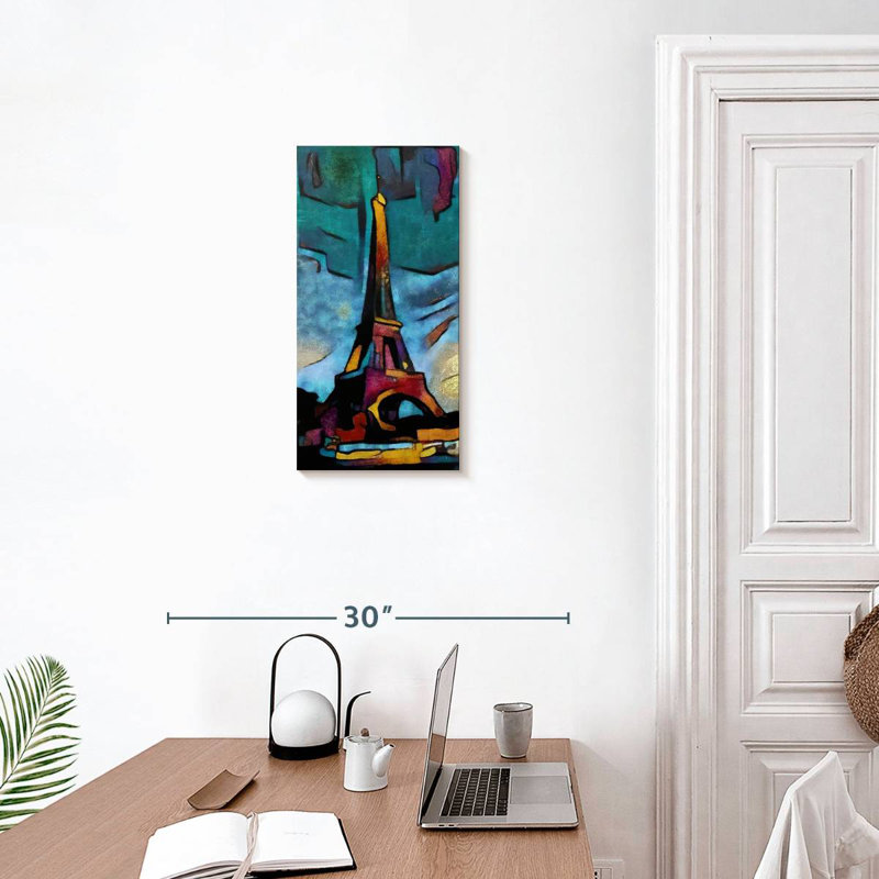 Abstract Eiffel Tower, 24" H x 12" W
