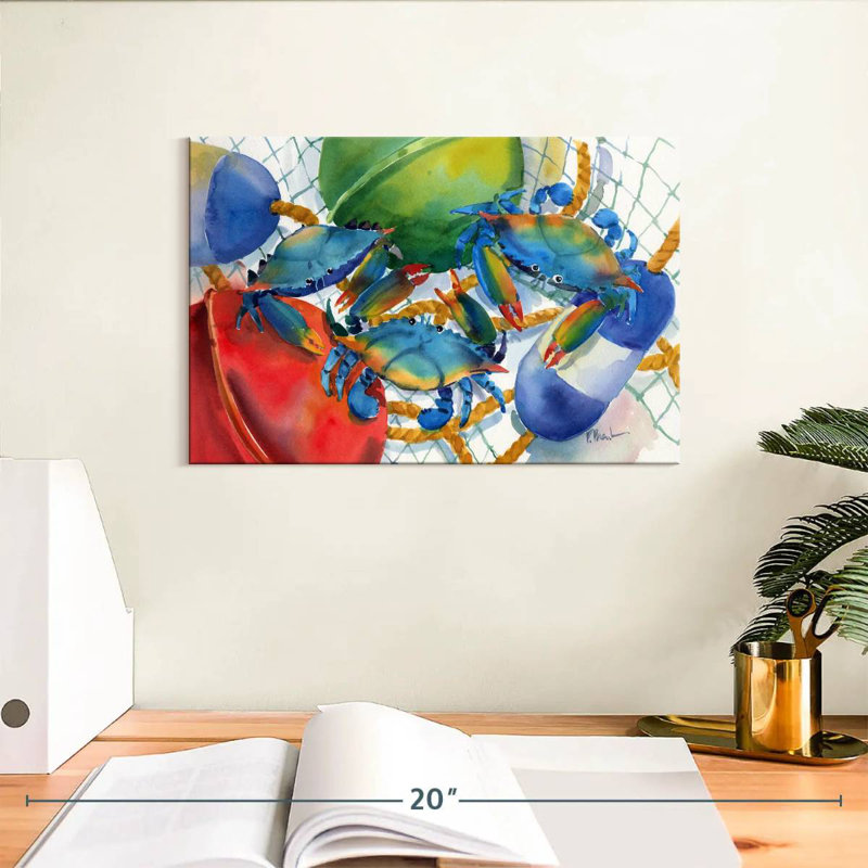 Brampt Crabs And Floats, 8" H x 12" W