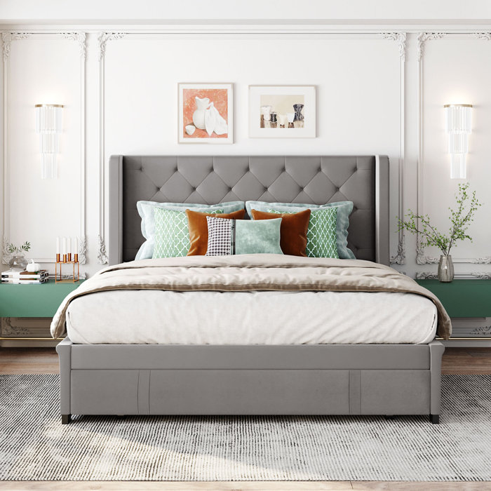 Mercer41 Darcy-Leigh Upholstered Storage Bed & Reviews | Wayfair