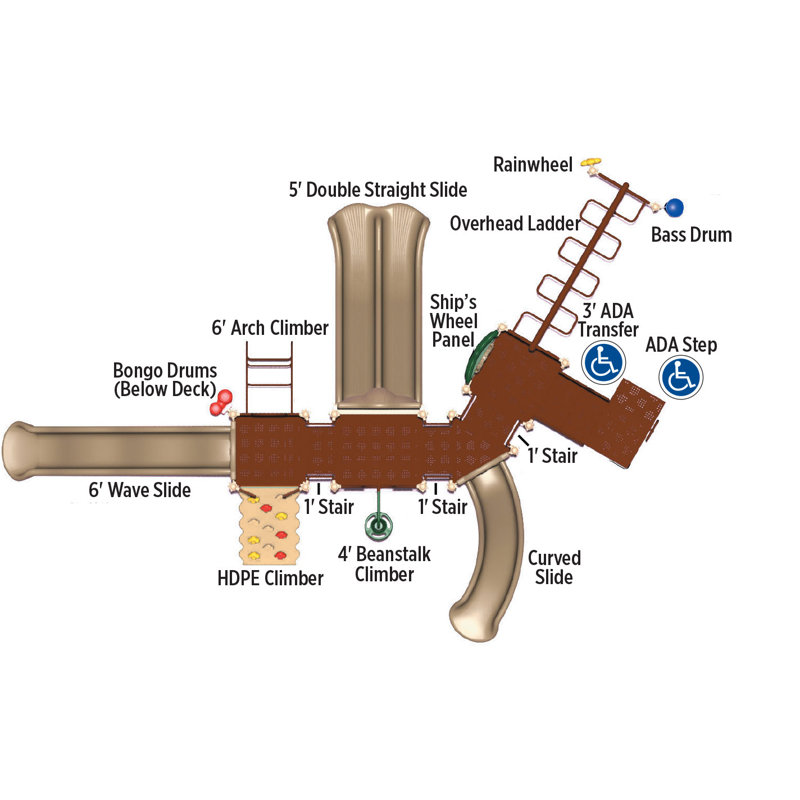 UPlay Today Slide Mountain Playground System