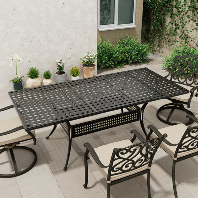 Lawrenceville Extendable Cast Aluminum Outdoor Dining Table