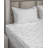 Ambesonne Grey Sheet Set Sleeping Bunny Faces Clouds Soft Pink White-109251011