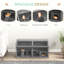 Habitat de hamster par, avec toit ouvrant et ventilation, 33,5 po x 18 po x 17 po, pour circulation de cage d'air en bois pour hamster, gris anthracite