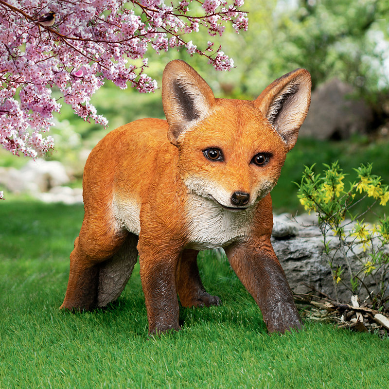 Baby Red Fox Statue