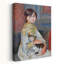 Julie Manet With Cat 1887 Classic Contemporary Cat Wall Art Print by Pierre-Auguste Renoir - Wrapped Canvas Print-1244004210