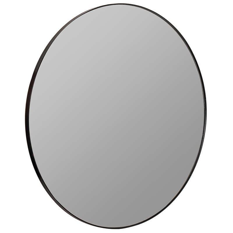 Franco Round Mirror, Matte Black, 34" x 34"