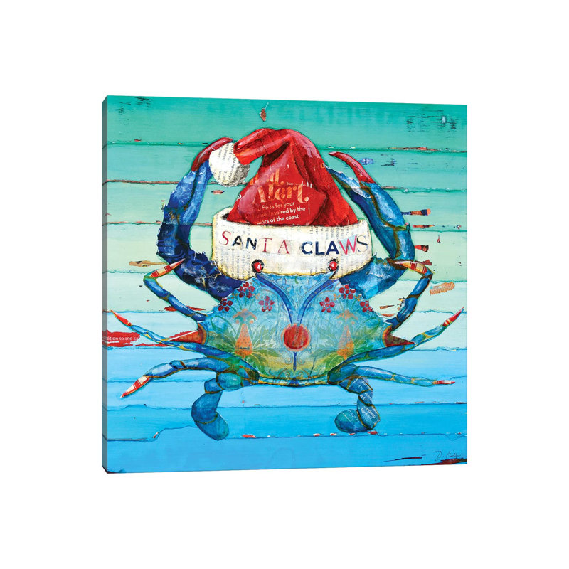 Santa Claws by Danny Phillips - Wrapped Canvas Painting, 30.48 cm H x 30.48 cm W
