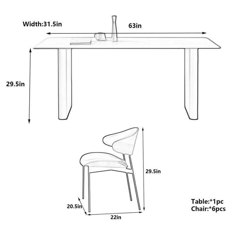 Table Modern Rock Slab, texture naturelle unique, H 29,5 po x L 63 po x l 31,5 po