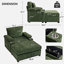 Chaise d'appoint rembourrée avec repose-pieds-474802762