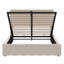 Lit plateforme tapissier double avec système de rangement hydraulique-1788572790-1788572791