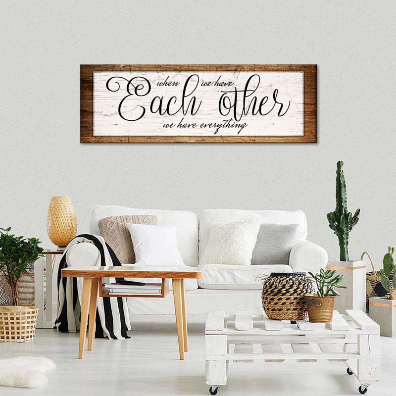 Couples cite les uns les autres Couples Quote, reproduction sur toile, H 8 po x l 24 po x P 1 po