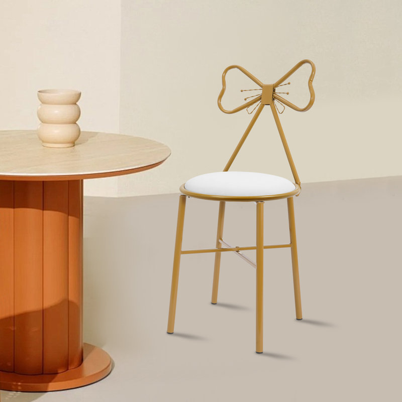 Fauteuil à dossier papillon 13,39 po, Blanc, Polyuréthane