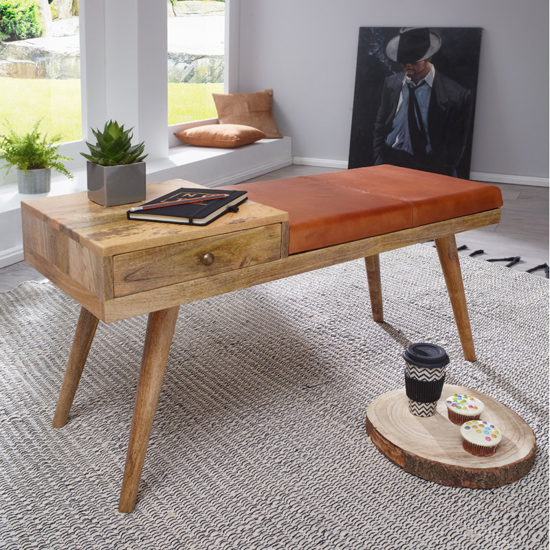 Sarahi Goatskin Upholstered Storage Bench