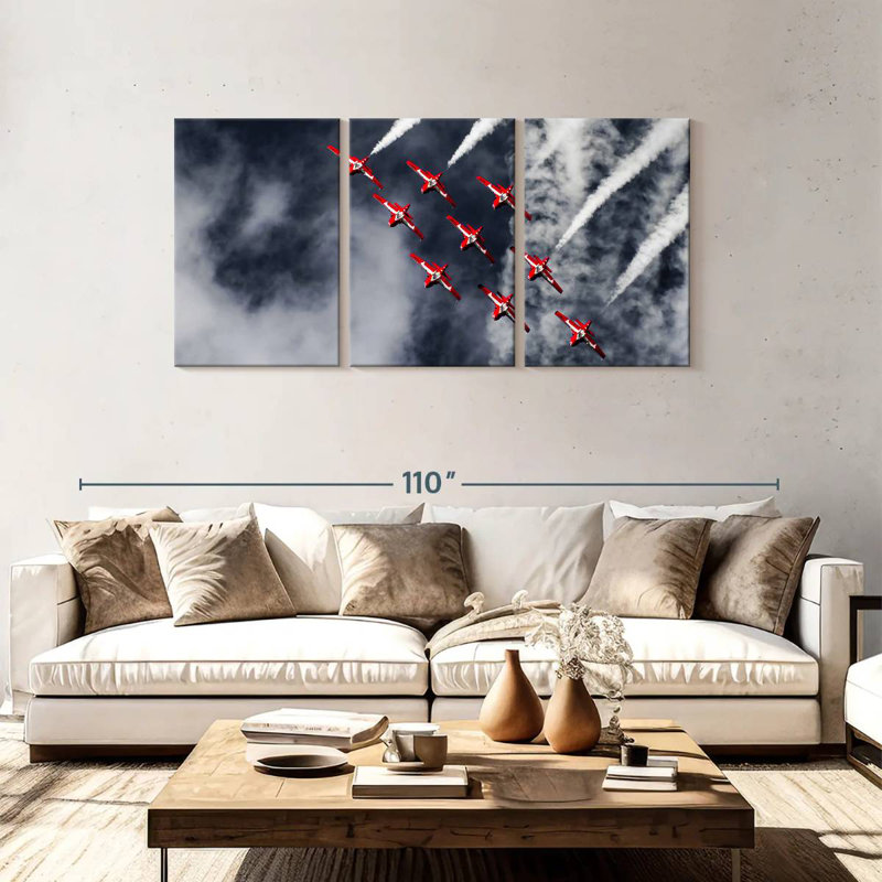 Mehar Red Epic Airplanes, 39" H x 80" W