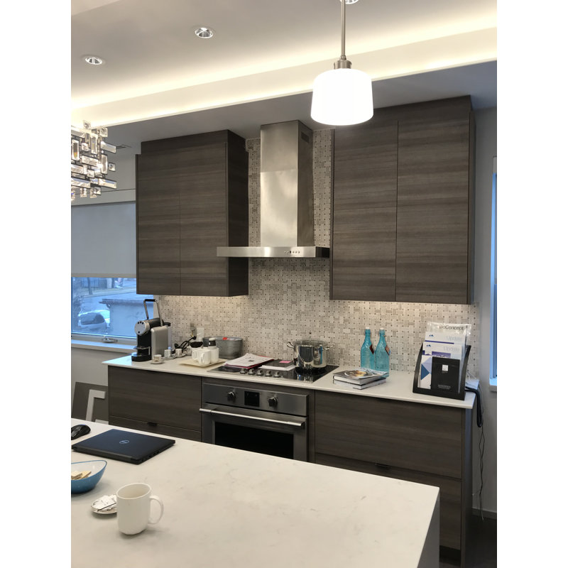 Cyclone 36" Stainless Steel 450 CFM Ducted (Vented) Wall Range Hood with Baffle Filter