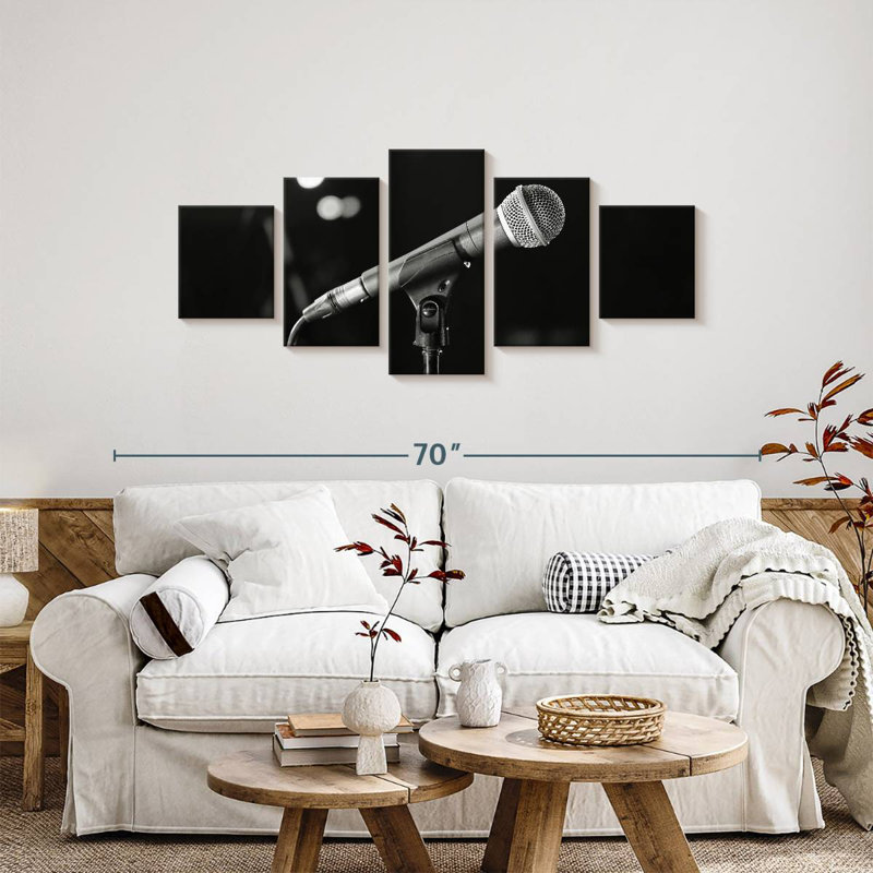 Microphone, 24" H x 55" W