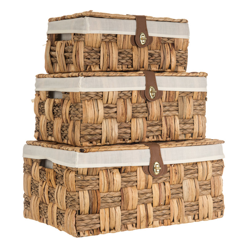 Wicker Laundry Set with Handles