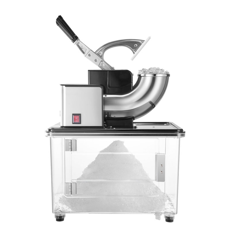 Machine commerciale de broyage de glace électrique, capacité de 661 lb / h, moteur de 350 W avec pales en acier inoxydable, bac à glaçons isolé de 11 gallons pour bars et restaurants