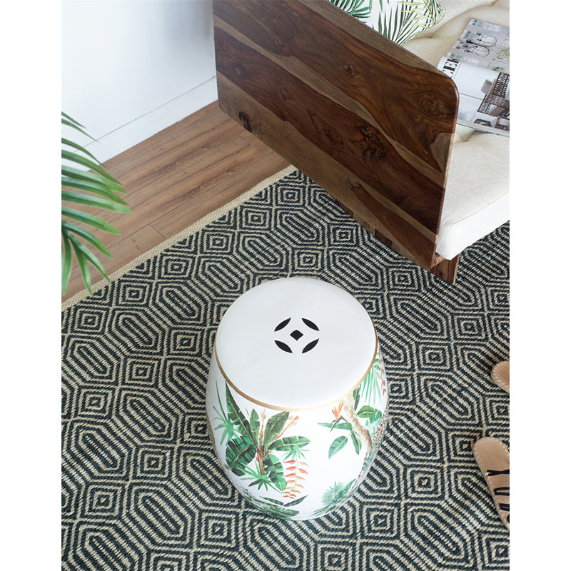 13X13x18" Ceramic Garden Stool