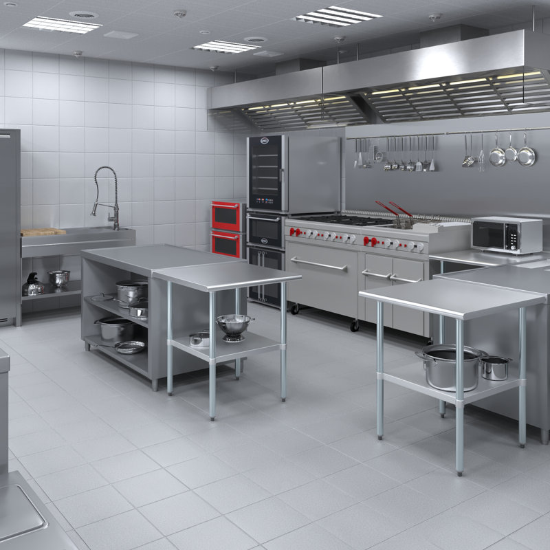 Stainless Steel Top Workbench, 35" H x 30" W x 30" D