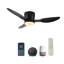 Ventilateurs de plafond encastrés intelligents de 42 po avec télécommande, moteur à courant continu silencieux, ventilateur de plafond intérieur à profil bas pour l'extérieur, commande avec application Alexa WIFI, intensité variable, pales en ABS,