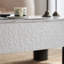 Table basse ovale avec plateau en faux marbre, table basse moderne Mid-Century avec tiroir caché et espace de rangement, table basse pour salon, chambre à coucher, bureau
