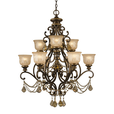 Tusten 9 - Light Dimmable Classic / Traditional Chandelier
