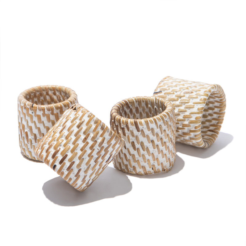 Everyday 1.6" Napkin Rings, White Wash