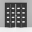 Portes coulissantes doubles pour garde-robe coulissante | Quadro 4113 noir mat avec miroir | Ensemble de quincaillerie pour moulures robustes-87390016