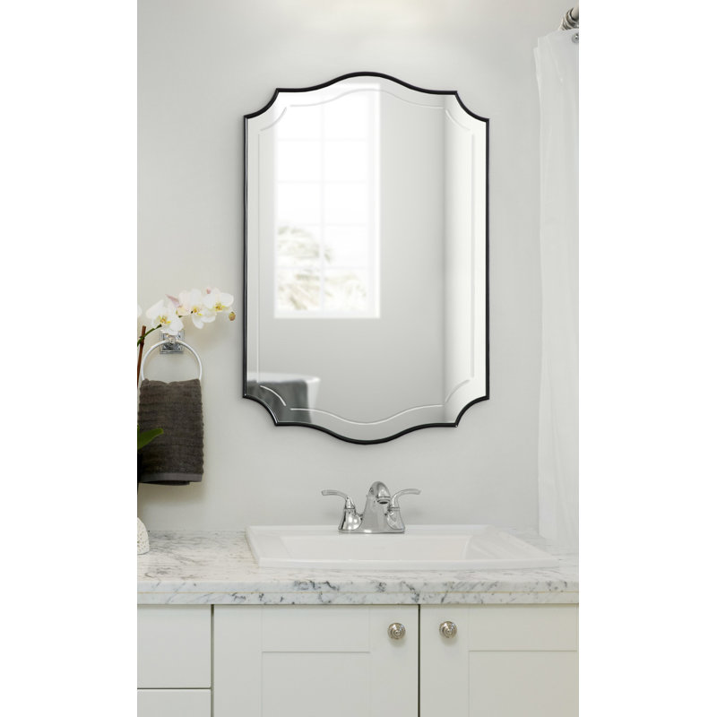 Miroir d'appoint mural Koeppe, Noir, 30 po x 20 po