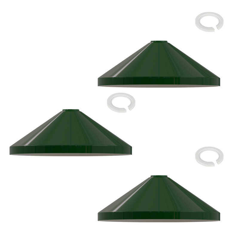 19cm H Metal Cone Lamp Shade ( Screw On ), Green