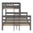 Wood Twin XL Over Queen Bunk Bed With Ladder