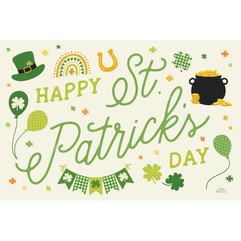 «Shamrock Wishes I Light» par Laura Marshall, impression sur toile tendue, H 32 po x l 48 po