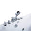 Figy 1700mm x 800mm Corner Whirlpool Acrylic Bathtub with Tap