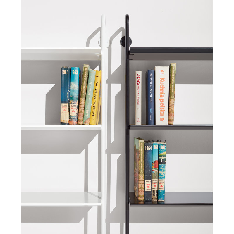 Hitch Etagere Bookcase, Black/Walnut