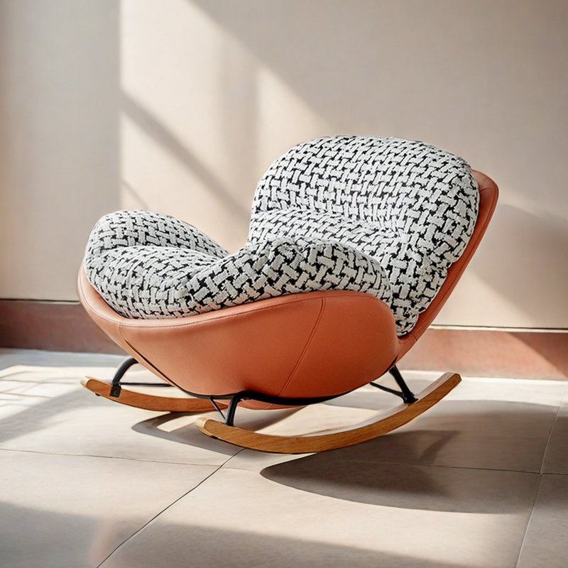 Rocking Chair, Black/Orange