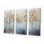 Minimalisme, arbres dorés et bleus scène VI - ensemble d'art mural sur toile-752529283-752529282
