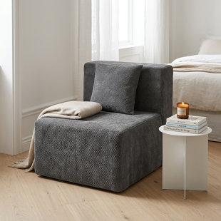 35" Wide Modern Modular Single-Seat Foam Sofa With Supportive Back, Compact Lounge Design