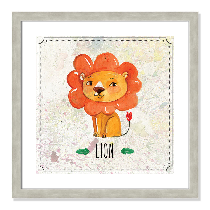 Impression sur papier Jungle Day 1 ', Encadré plat argent chaud, H 22,5 po x l 22,5 po x P 0,6 po