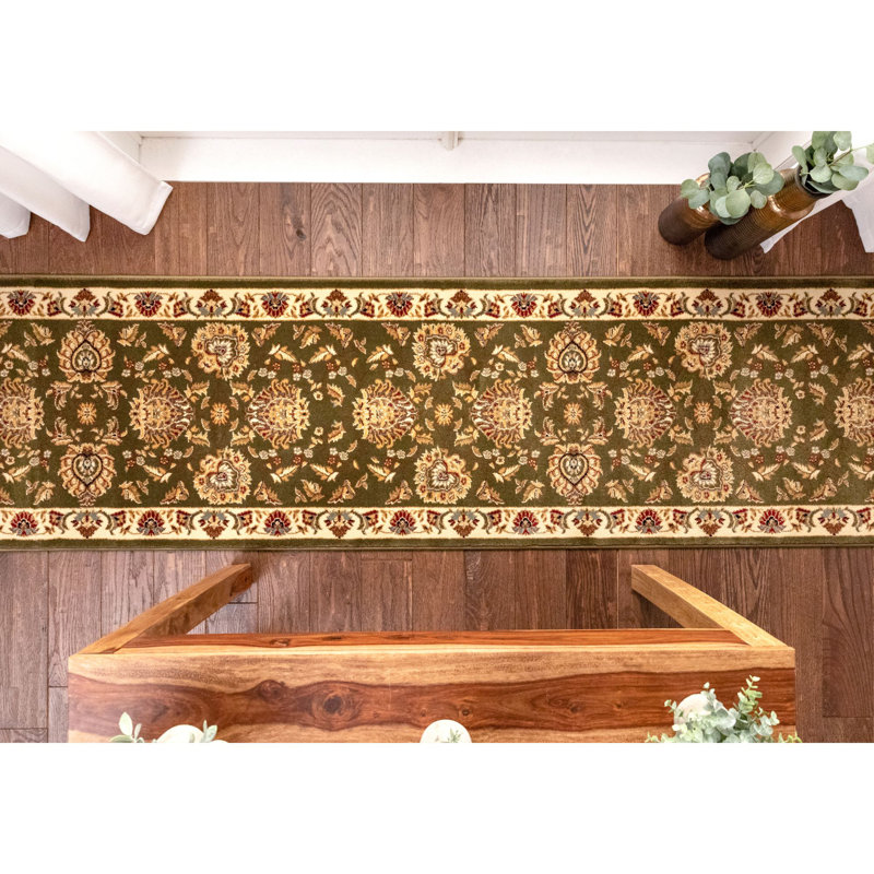 Tapis d'escalier de taille personnalisée Duplantis Abbasi, Tapis de couloir 2 pi 7 po x 39 pi