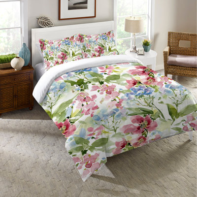 Watercolor Floral Bunch Comforter By Laural Home