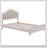 Modern Wood Bed With Hidden LED Light Upholstered Curved Headboard-839347532