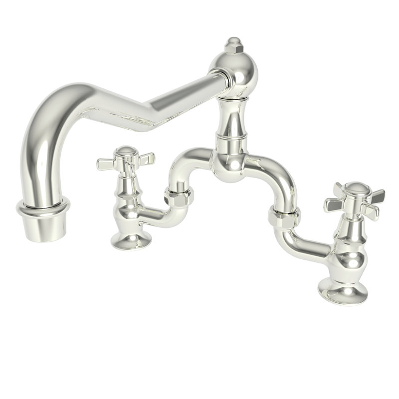 Fairfield Kitchen Bridge Faucet, Polished Nickel